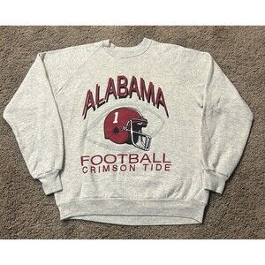 Vintage Alabama Crimson Tide Football 90s Jerzees Crewneck  Sweatshirt